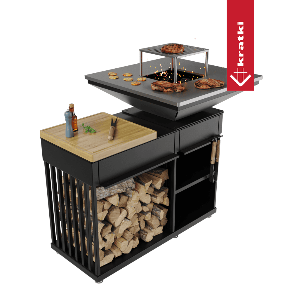BARBEQUE JARDIM LENHA KRATKI QUADRUM H B - Image 8