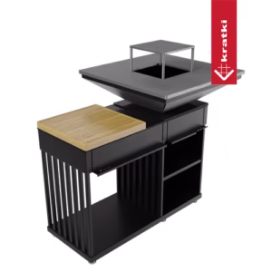 BARBEQUE JARDIM LENHA KRATKI QUADRUM H B