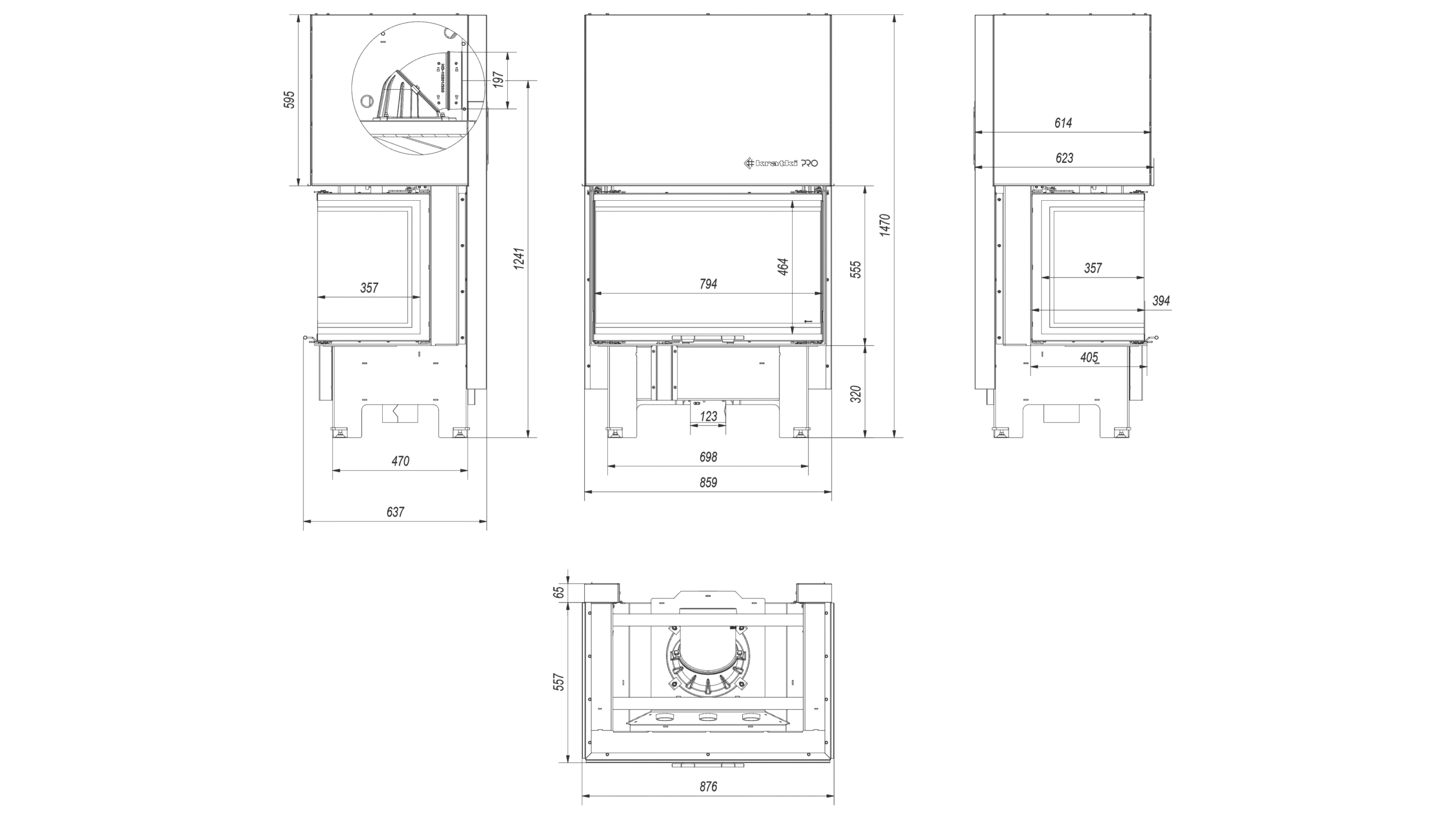 RECUPERADOR LENHA AR 3 FACES KRATKI NBC 800/400 Ø200 10 KW - Image 8