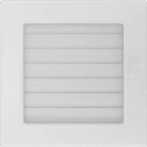 GRELHA VENTILAÇÃO P/LAREIRA C/ PERSIANA BRANCA 17x17CM
