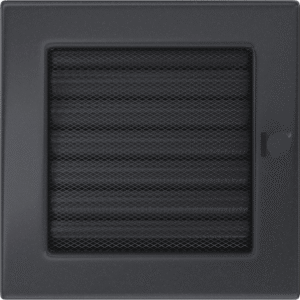 GRELHA VENTILAÇÃO P/LAREIRA C/ PERSIANA GRAFITE 17x17CM