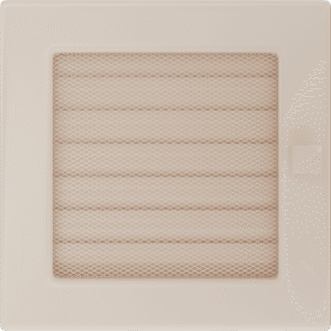 GRELHA VENTILAÇÃO P/LAREIRA C/ PERSIANA CREME 17x17CM