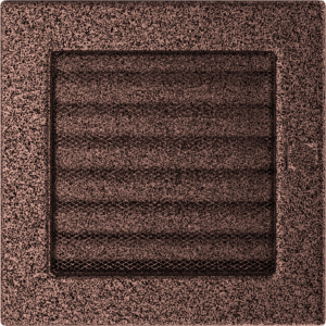 GRELHA VENTILAÇÃO P/LAREIRA C/ PERSIANA LATÃO 17x17CM