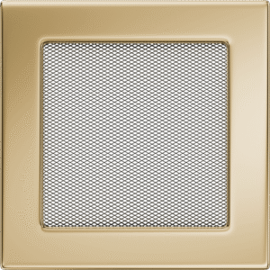 GRELHA VENTILAÇÃO PARA LAREIRA DOURADA 17x17CM