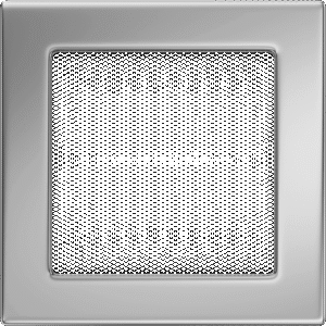 GRELHA VENTILAÇÃO PARA LAREIRA NIQUELADA 17x17CM