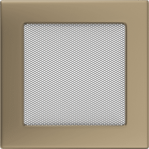 GRELHA VENTILAÇÃO P/LAREIRA DOURADO GALVANIZADO 17X17CM