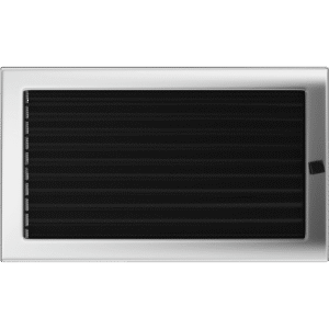 GRELHA VENTILAÇÃO PARA LAREIRA COM PERSIANA NIQUELADA 22x37CM