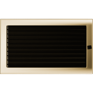 GRELHA VENTILAÇÃO PARA LAREIRA COM PERSIANA DOURADA 22x37CM
