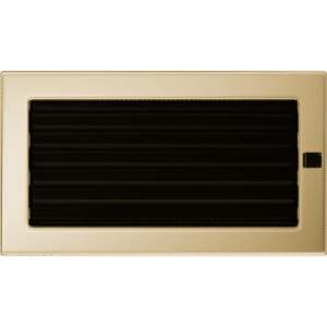 GRELHA VENTILAÇÃO PARA LAREIRA COM PERSIANA DOURADA 17x30CM