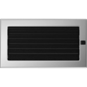 GRELHA VENTILAÇÃO PARA LAREIRA COM PERSIANA NIQUELADA 17x30CM