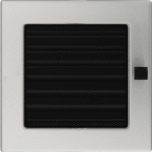 GRELHA VENTILAÇÃO PARA LAREIRA COM PERSIANA INOX 17x17CM