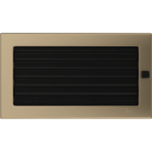 GRELHA VENTILAÇÃO PARA LAREIRA COM PERSIANA DOURADO GALVANIZADO 17X30CM