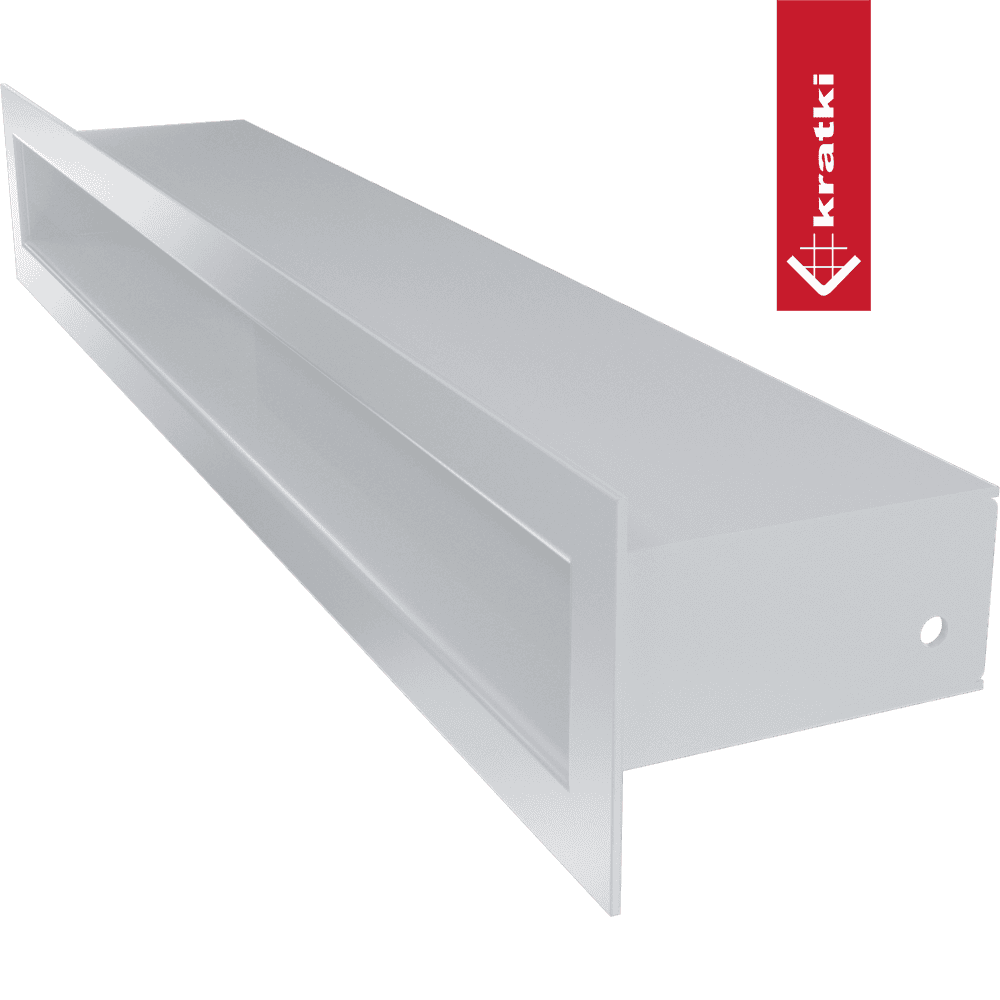 GRELHA DE VENTILAÇÃO PARA LAREIRA TUNEL BRANCA 6X40CM - Image 2