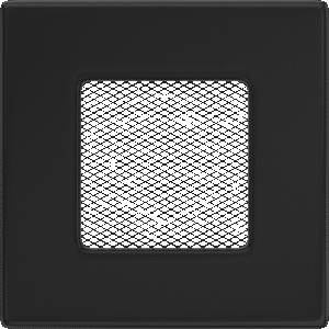 GRELHA VENTILAÇÃO P/LAREIRA PRETA 11X11CM