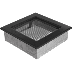 GRELHA VENTILAÇÃO P/LAREIRA PRETA 17x17CM