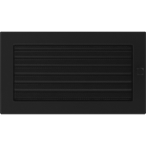 GRELHA VENTILAÇÃO P/LAREIRA C/ PERSIANA PRETA 17x30CM