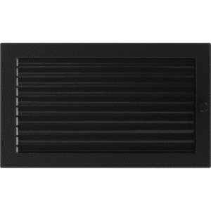 GRELHA VENTILAÇÃO P/LAREIRA C/ PERSIANA PRETA 22x37CM