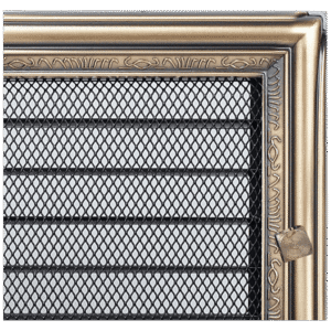 GRELHA VENTILAÇÃO PARA LAREIRA COM PERSIANA RUSTICA 17x30CM