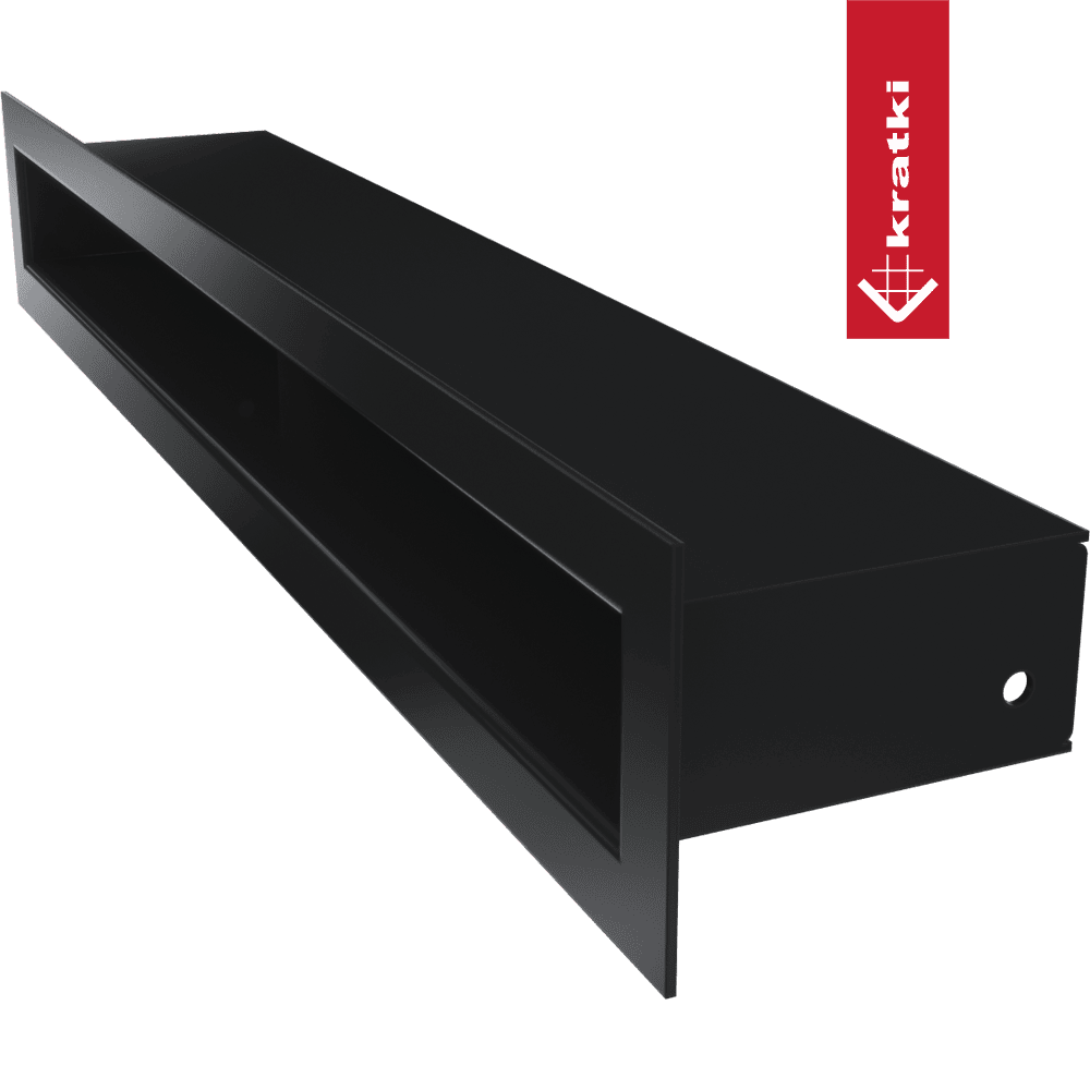 GRELHA DE VENTILAÇÃO PARA LAREIRA TUNEL PRETA 6X40CM - Image 2