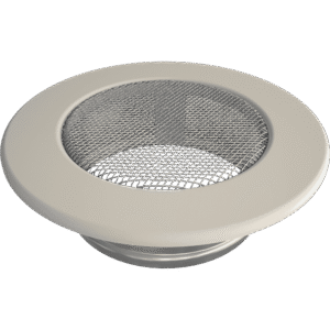 GRELHA DE VENTILAÇÃO REDONDA CREME 100 MM