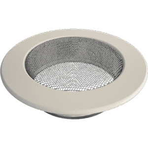 GRELHA DE VENTILAÇÃO REDONDA CREME 125 MM