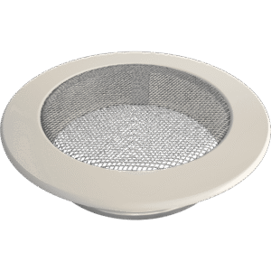 GRELHA DE VENTILAÇÃO REDONDA CREME 150 MM