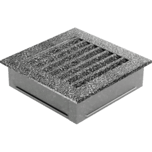 GRELHA VENTILAÇÃO FRESH PRETO E PRATA 17X17CM
