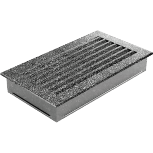 GRELHA VENTILAÇÃO FRESH PRETO E PRATA 17X30CM