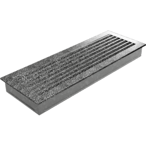 GRELHA VENTILAÇÃO FRESH PRETO E PRATA 17X49CM