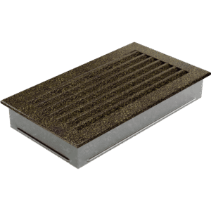 GRELHA VENTILAÇÃO FRESH PRETO E DOURADO 17X30CM