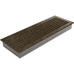 GRELHA VENTILAÇÃO FRESH PRETO E DOURADO 17X49CM