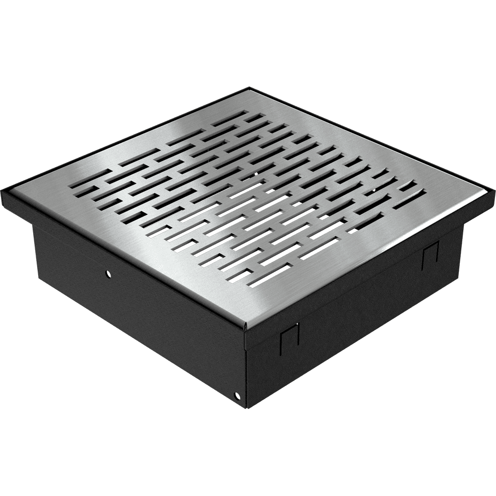 GRELHA VENTILAÇÃO PARA PAVIMENTO INOX 17X17CM
