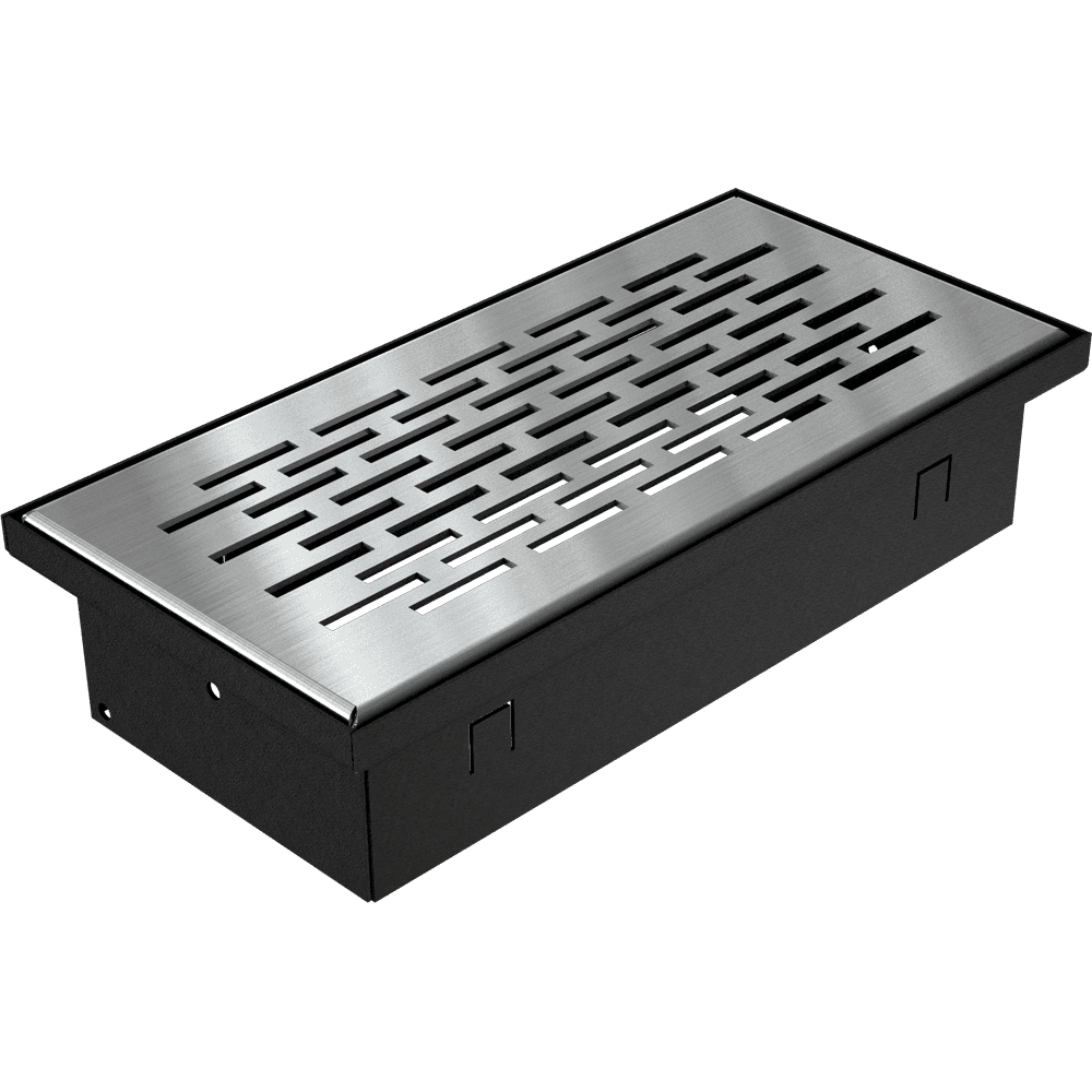 GRELHA VENTILAÇÃO PARA PAVIMENTO INOX 9X20CM
