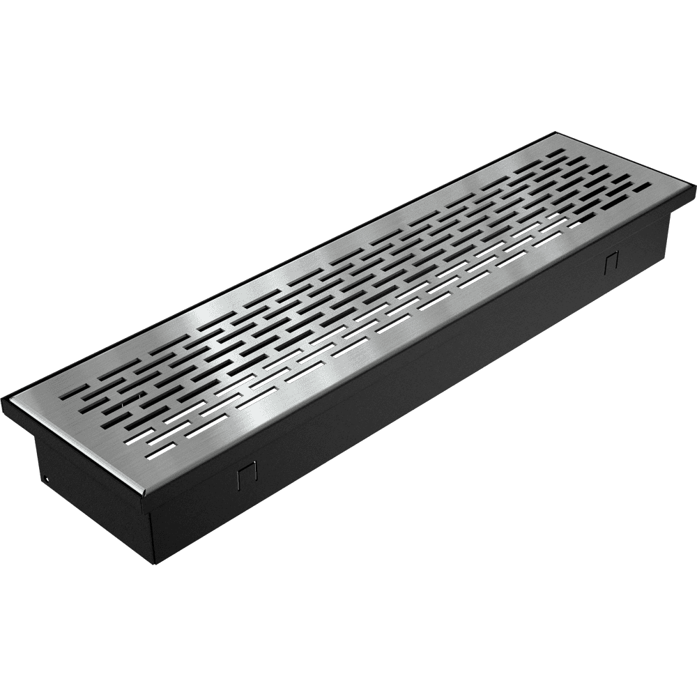 GRELHA VENTILAÇÃO PARA PAVIMENTO INOX 9X40CM