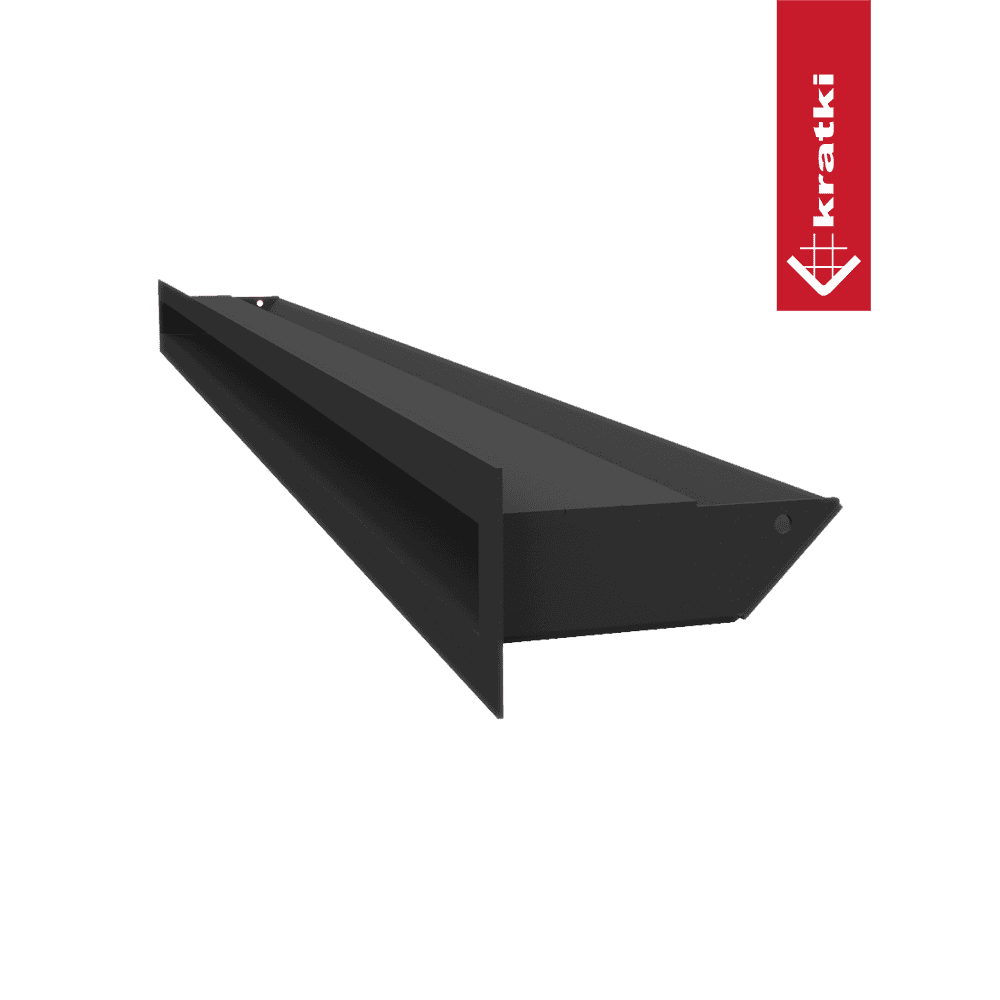 GRELHA VENTILAÇÃO PARA LAREIRA LUFT PRETA 6X100CM 45S - Image 2