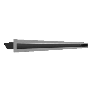 GRELHA VENTILAÇÃO PARA LAREIRA LUFT INOX 6X100CM 45S