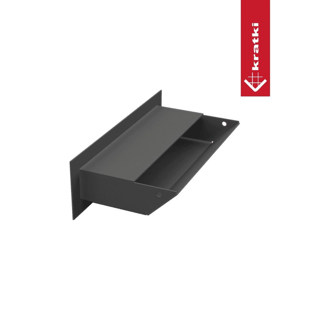 GRELHA VENTILAÇÃO PARA LAREIRA LUFT GRAFITE 6X20CM 45S - Image 2