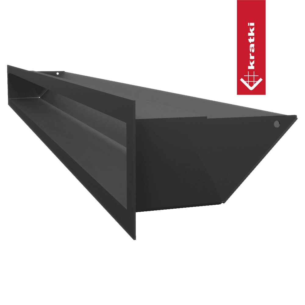 GRELHA VENTILAÇÃO PARA LAREIRA LUFT PRETA 9X100CM 45S - Image 2