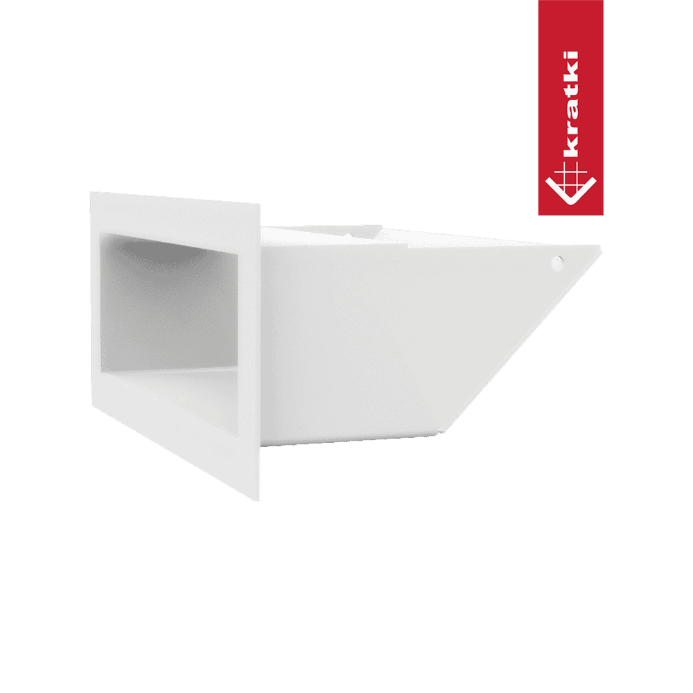 GRELHA VENTILAÇÃO PARA LAREIRA LUFT BRANCA 9X20CM 45S - Image 2