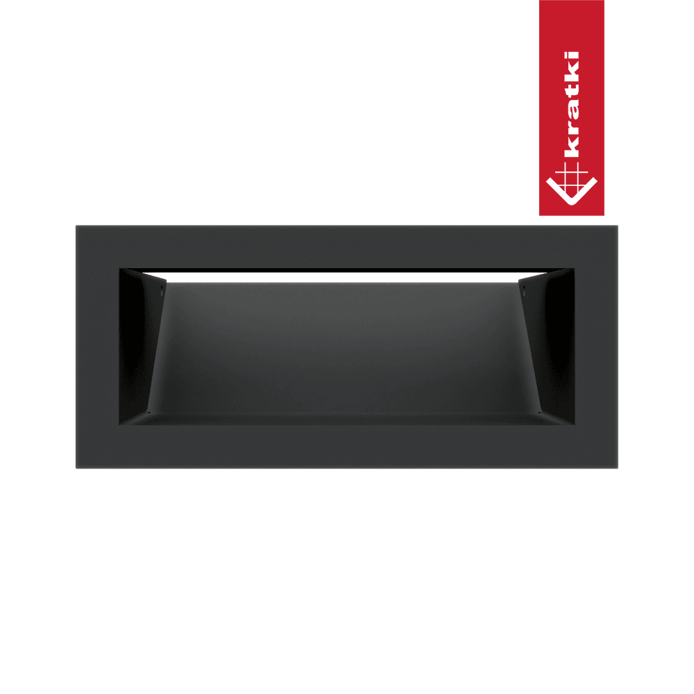 GRELHA VENTILAÇÃO PARA LAREIRA LUFT PRETA 9X20CM 45S - Image 2