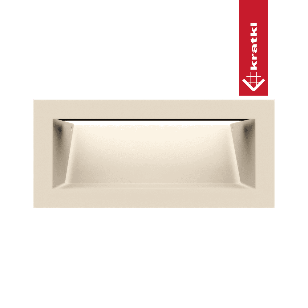 GRELHA VENTILAÇÃO PARA LAREIRA LUFT CREME 9X20CM 45S - Image 2