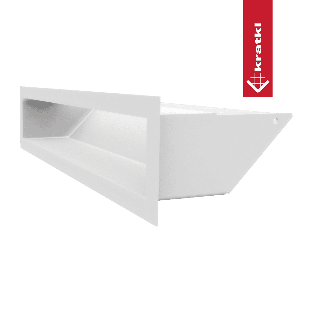 GRELHA VENTILAÇÃO PARA LAREIRA LUFT BRANCA 9X40CM 45S - Image 2