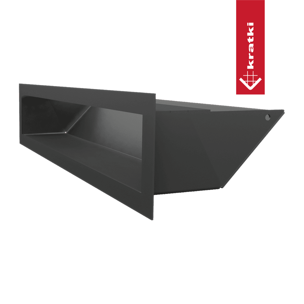 GRELHA VENTILAÇÃO PARA LAREIRA LUFT PRETA 9X40CM 45S - Image 2