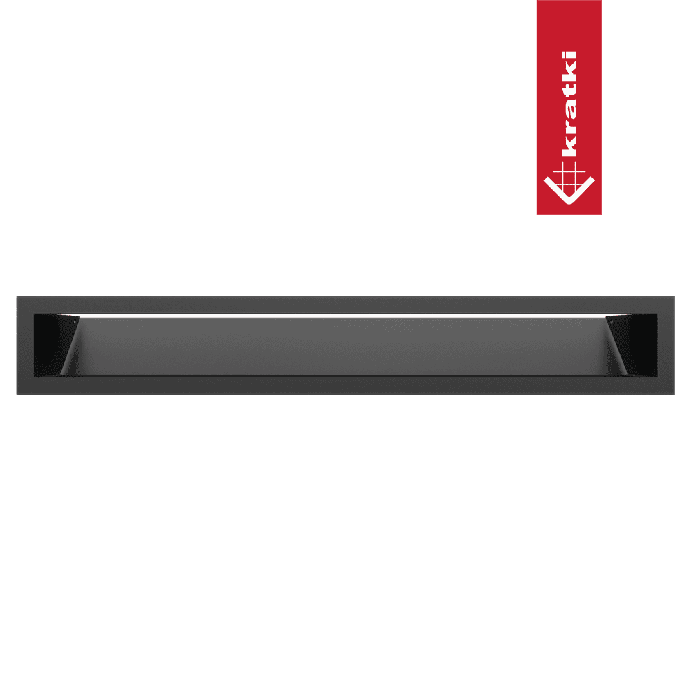 GRELHA VENTILAÇÃO PARA LAREIRA LUFT PRETA 9X60CM 45S - Image 2