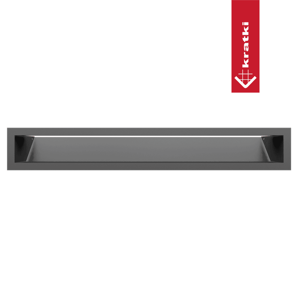 GRELHA VENTILAÇÃO PARA LAREIRA LUFT GRAFITE 9X60CM 45S - Image 2