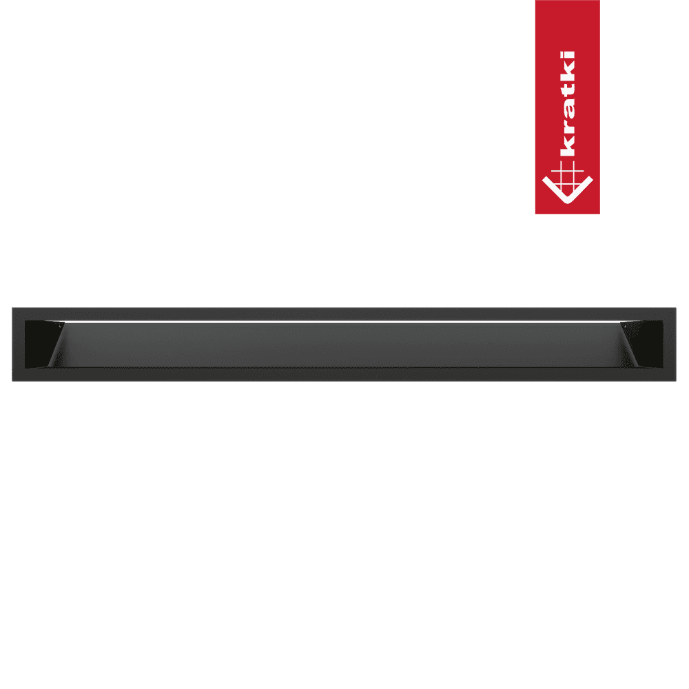 GRELHA VENTILAÇÃO PARA LAREIRA LUFT PRETA 9X80CM 45S - Image 2