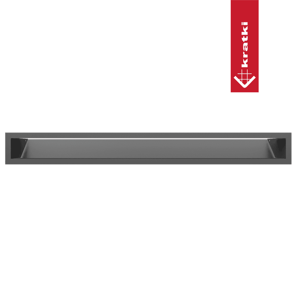 GRELHA VENTILAÇÃO PARA LAREIRA LUFT GRAFITE 9X80CM 45S - Image 2