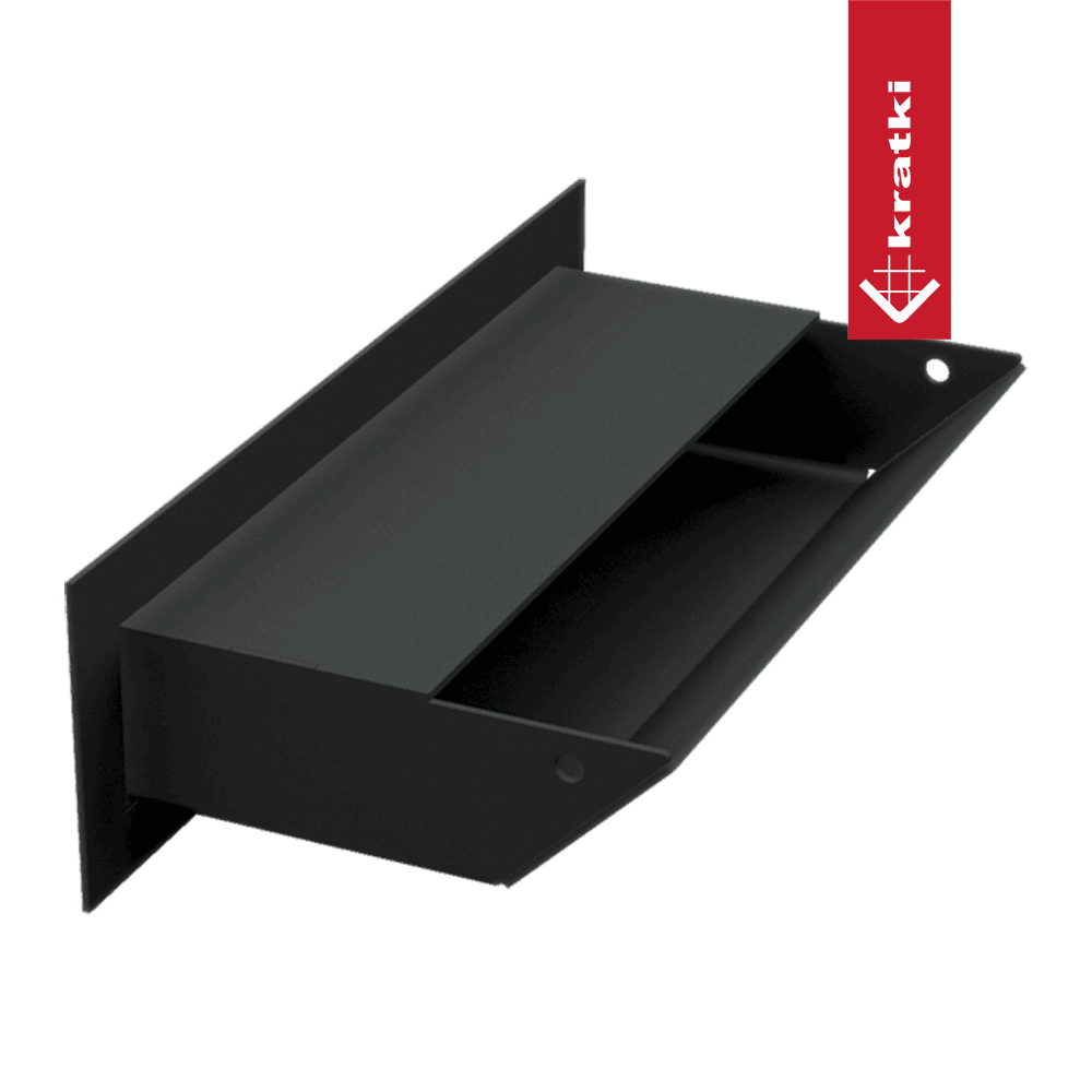 GRELHA VENTILAÇÃO PARA LAREIRA LUFT PRETA 6X20CM 45S SF - Image 2