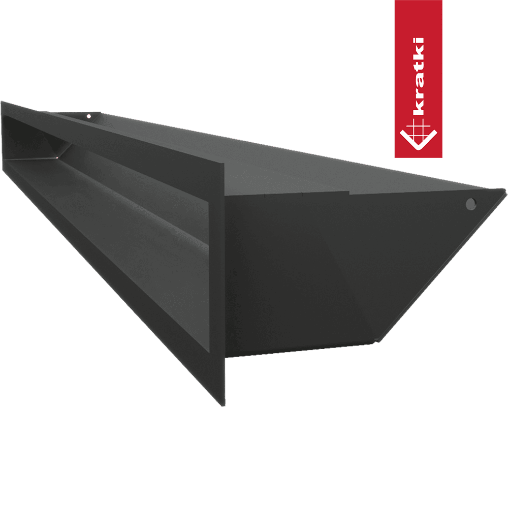 GRELHA VENTILAÇÃO PARA LAREIRA LUFT PRETA 9X100CM 45S SF - Image 2