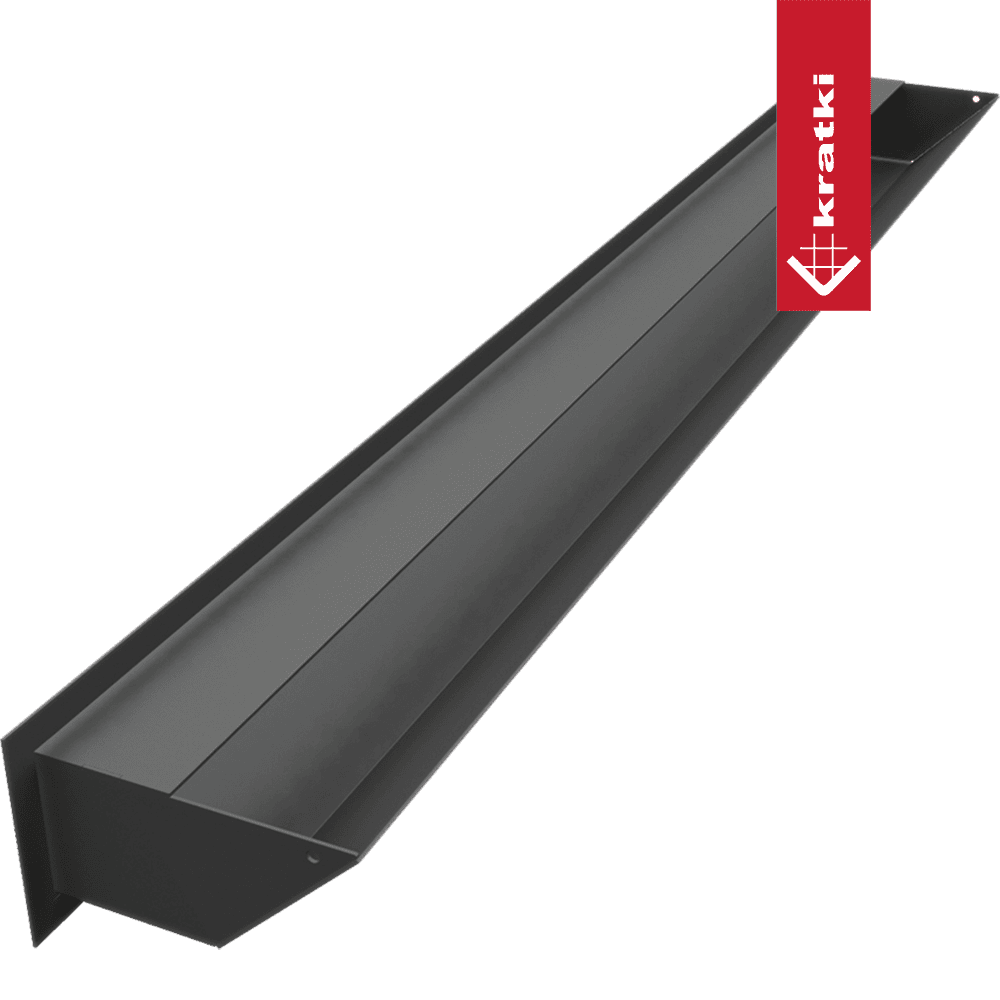 GRELHA VENTILAÇÃO PARA LAREIRA LUFT PRETA 9X100CM 45S SF - Image 3